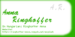 anna ringhoffer business card